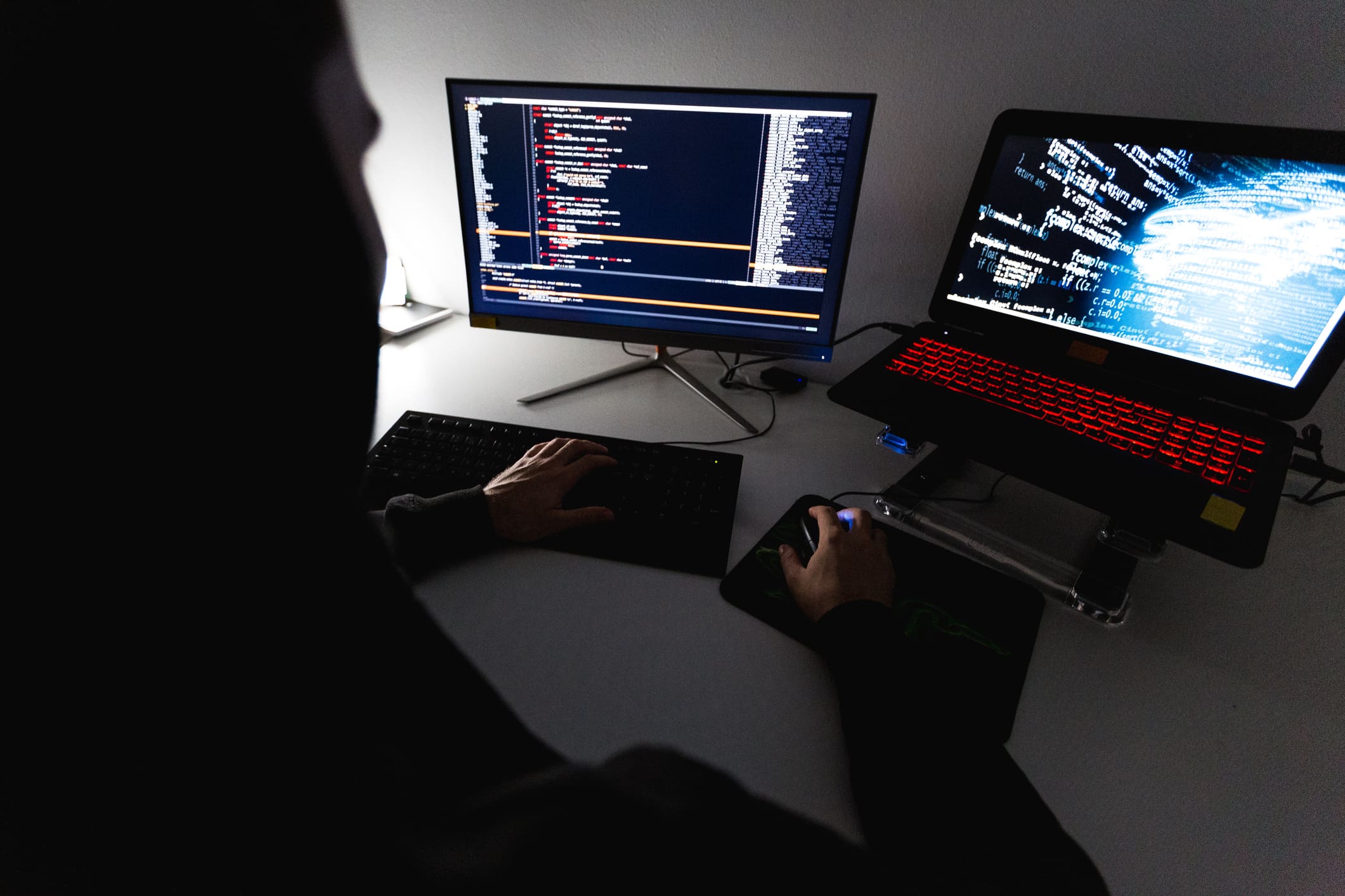 Hacker Breaching Data on 2 Computers